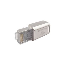 plug rj45 cat6a blindado terminación en campo compatible con todas las categorias sin clip protector de seguro143287