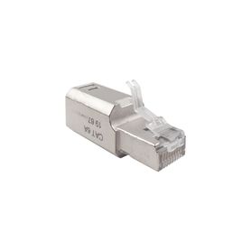 plug rj45 cat6a blindado terminación en campo compatible con todas las categorias sin clip protector de seguro143287