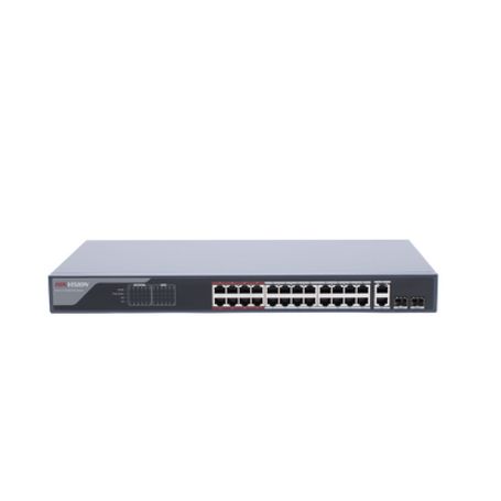 switch monitoreable poe  24 puertos 10100 mbps poe  2 puertos 101001000 mbps  2 puertos sfp de uplink  poe hasta 250 metros  co