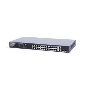 switch monitoreable poe  24 puertos 10100 mbps poe  2 puertos 101001000 mbps  2 puertos sfp de uplink  poe hasta 250 metros  co