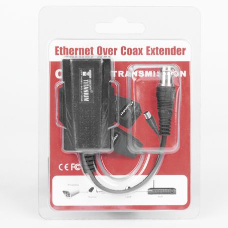 Kit Extensor Ip Por Cable Cable Coaxial Para Distancias De Hasta 200 M /reutiliza El Cableado Existente Para Conectar Cámaras Ip