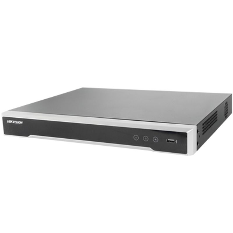 Nvr 12 Megapixel (4k) / 32 Canales / 16 Puertos Poe / Soporta Cámaras Con Acusense / Hikconnect / 2 Bahias De Disco Duro / Switc