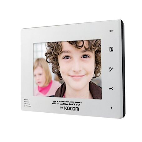 monitor adicional en color blanco