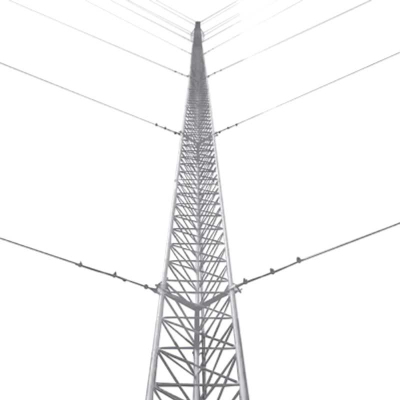 Kit de Torre Arriostrada KTZ30E015 de Piso de 15 m Altura con Tramo STZ30 Galvanizado Electrolitico (No incluye retenida). TL1 