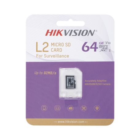 Memoria Microsd / Clase 10 De 64 Gb / Especializada Para Videovigilancia / Compatibles Con Cámaras Hikvision Memoria Microsd / Clase 10 De 64 Gb / Especializada Para Videovigilancia / Compatibles Con Cámaras Hikvision