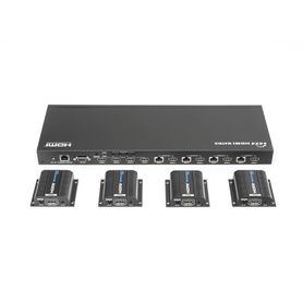 matricial y extensor de video hdmi 4 x 4  4 entradas hdmi  4 salidas hdmi loop  4 salidas rj45 para extender la senal 40 metros