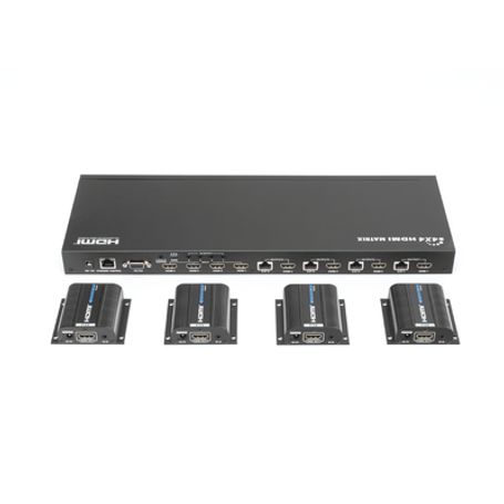 Matricial Y Extensor De Video Hdmi 4 X 4 / 4 Entradas Hdmi / 4 Salidas Hdmi Loop / 4 Salidas Rj45 Para Extender La Senal 40 Metr Matricial Y Extensor De Video Hdmi 4 X 4 / 4 Entradas Hdmi / 4 Salidas Hdmi Loop / 4 Salidas Rj45 Para Extender La Senal 40 Metr