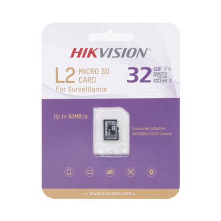 Memoria Microsd / Clase 10 De 32 Gb / Especializada Para Videovigilancia / Compatibles Con Cámaras Hikvision