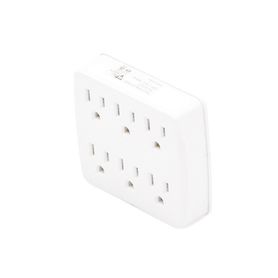 multicontacto para pared con 6 contactos color blanco125 v 15 a166141