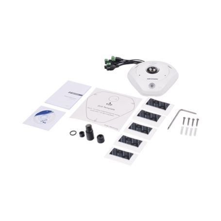 Fisheye Ip 12 Megapixel / Dewarping / Lente Immervision / 180°  360° / Wdr 120 Db / Heat Map / Exterior Ip67 / Ik10 / Entrada Y 