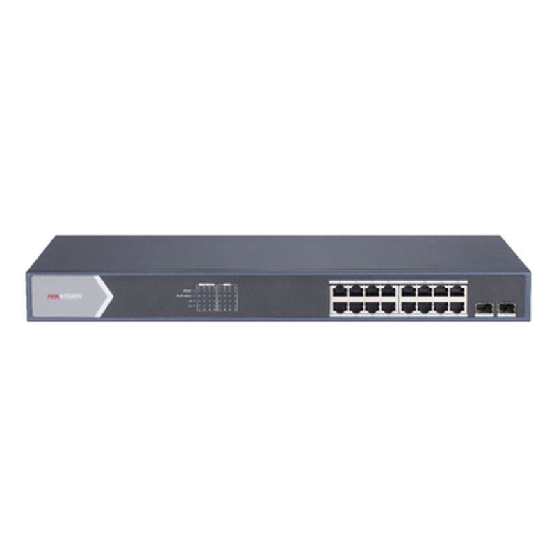 Switch Gigabit Poe / No Administrable / 16 Puertos 10/100/1000 Mbps Poe / 2 Puertos Sfp De Uplink / 125 Watts 
