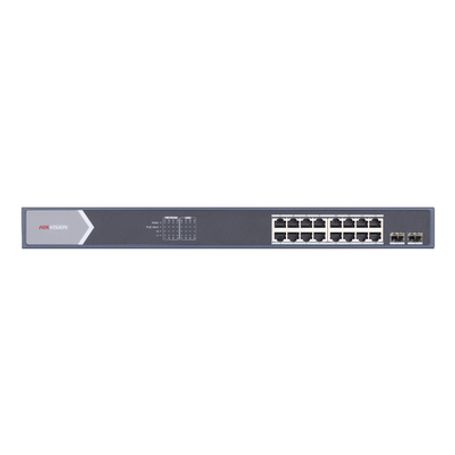 Switch Gigabit Poe / No Administrable / 16 Puertos 10/100/1000 Mbps Poe / 2 Puertos Sfp De Uplink / 125 Watts 