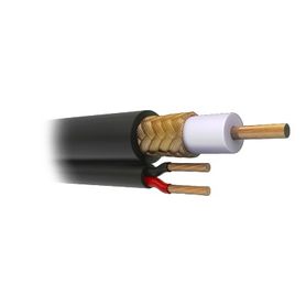  venta x metro  cable siamés coaxial rg59  forro grabado con la marca syscom 