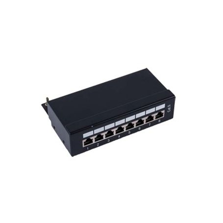 Panel De Parcheo De Impacto (110) Blindado (stp) De 8 Puertos Cat5e 10in Panel De Parcheo De Impacto (110) Blindado (stp) De 8 Puertos Cat5e 10in