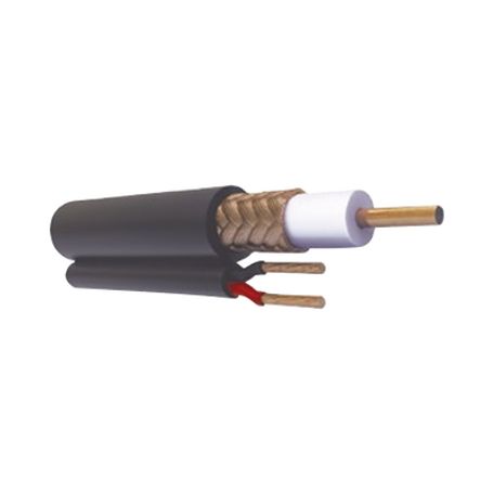 venta x metro  cable coaxial rg59 siamés malla de cobre y aluminio hecho en méxico optimizado para hd 2 hilos calibre 20
