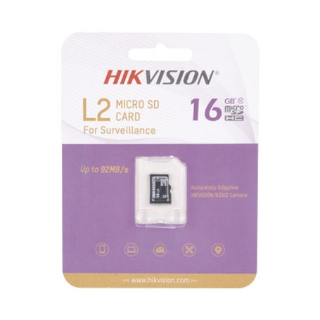 Memoria Microsd / Clase 10 De 16 Gb / Especializada Para Videovigilancia / Compatibles Con Cámaras Hikvision