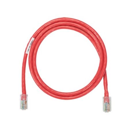 cable de parcheo utp categoria 5e con plug modular en cada extremo  1 m  rojo