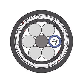 kilómetro de fibra óptica aérea adss g652d armada anti roedor dieléctrica monomodo 6 hilos span 200170564