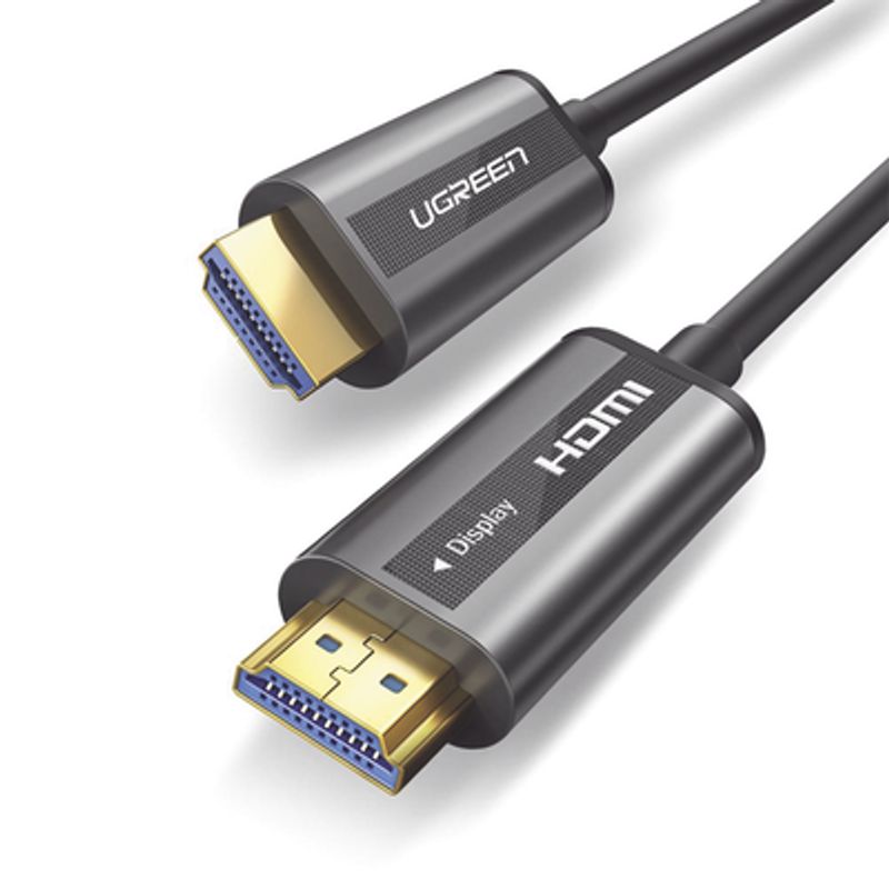 Cable Hdmi De 20 Metros Por Fibra Óptica 4k60hz / Fibra De 4 Núcleos  Cobre Estanado De 7 Núcleos / Compatible Con Hdmi 2.0 / Al