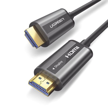 Cable Hdmi De 20 Metros Por Fibra Óptica 4k60hz / Fibra De 4 Núcleos  Cobre Estanado De 7 Núcleos / Compatible Con Hdmi 2.0 / Al