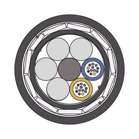 kilómetro de fibra óptica aérea adss g652d armada anti roedor dieléctrica monomodo 24 hilos span 200