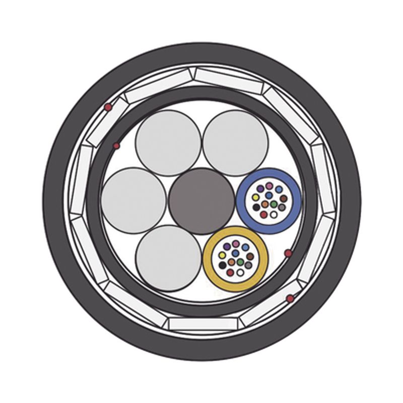 Kilómetro De Fibra Óptica Aérea (adss) G.652d Armada Anti Roedor Dieléctrica Monomodo 24 Hilos Span 200