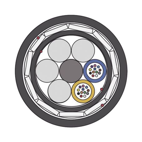 Kilómetro De Fibra Óptica Aérea (adss) G.652d Armada Anti Roedor Dieléctrica Monomodo 24 Hilos Span 200