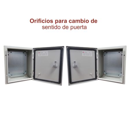 Gabinete De Acero Ip66 Uso En Intemperie (250 X 300 X 150 Mm) Con Placa Trasera Interior Metálica Y Compuerta Inferior Atornilla