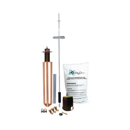 kit de pararrayo para torre o poste tipo dipolo corona con electrodo y accesorios de instalación