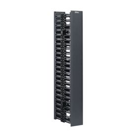 organizador vertical netrunner doble frontal y posterior para rack abierto de 45 unidades 49in de ancho color negro80386