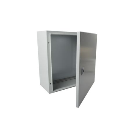 Gabinete De Acero Ip66 Uso En Intemperie (400 X 400 X 200 Mm) Con Placa Trasera Interior De Metal Y Compuerta Inferior Atornilla