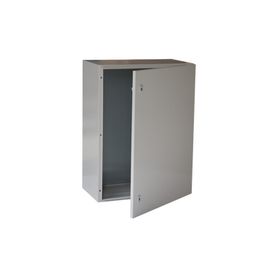 gabinete de acero ip66 uso en intemperie 400 x 600 x 250 mm con placa trasera interior metálica y compuerta inferior atornillab