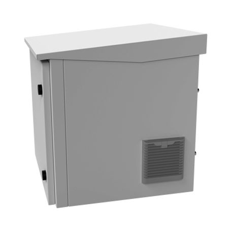 Gabinete De Exterior Con Rack De 19 De 9ur Con Ventiladores Y Termostato (montaje A Poste O Torre Se Vende Por Separado).