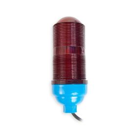 lámpara de obstrucción básica con globo rojo de policarbonato con foco