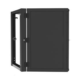 gabinete abatible de pared con marco trasero con rack 19 de 16 unidades ventana de cristal templado175031