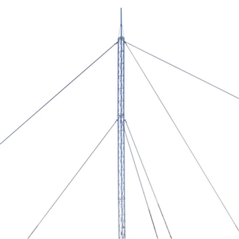 Kit De Torre Arriostrada De Techo De 15 M Con Tramo Stz30 Galvanizado Electrolitico (no Incluye Retenida).