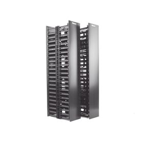 organizador vertical netrunner doble frontal y posterior para rack abierto de 45 unidades 67in de ancho color negro88706