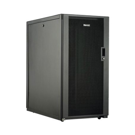 gabinete profesional de telecomunicaciones de piso 24 ur 600 mm de ancho y 1070 mm de profundidad color negro151781