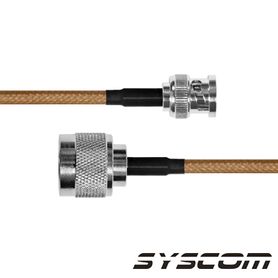 cable rg142u de 60 cms con conectores bnc macho a n macho