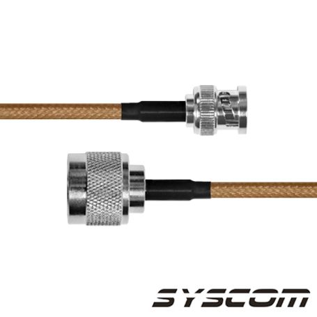 cable rg142u de 60 cms con conectores bnc macho a n macho