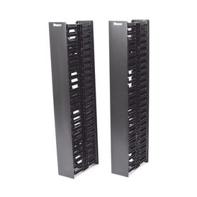 organizador vertical netrunner sencillo solo frontal para rack abierto de 45 unidades 49in de ancho color negro161355
