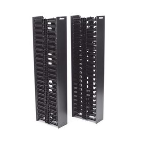 organizador vertical netrunner sencillo solo frontal para rack abierto de 45 unidades 49in de ancho color negro161355
