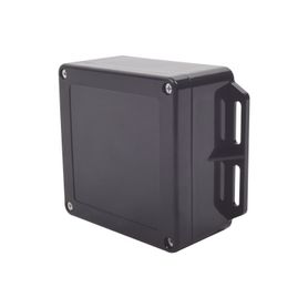 gabinete plástico negro para exterior ip65 de 120 x 120 x 60 mm cierre por tornillos 164991
