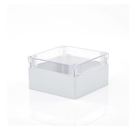 gabinete plástico para exterior ip65 de 160 x 160 x 90 mm cierre por tornillos tapa transparente85445