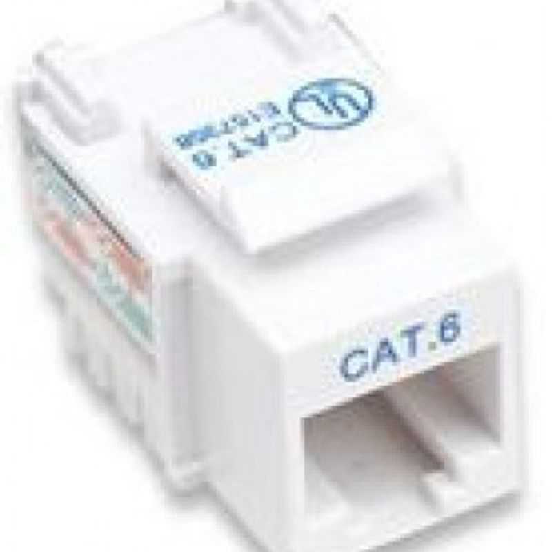 Keystone Jack INTELLINET Cat 6 De plástico Color blanco TL1 