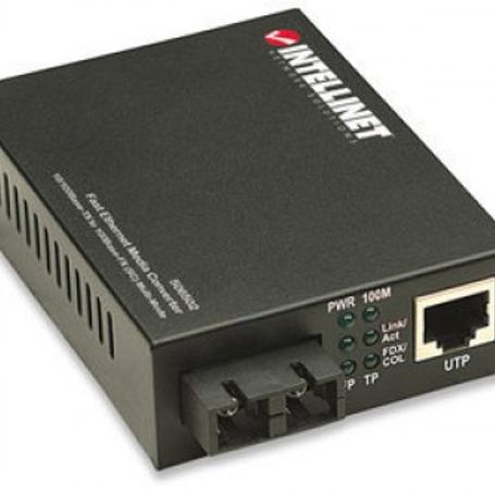Convertidor de Medios INTELLINET  Fast Ethernet Alámbrico 2000 m LAN/Enlace/Poder/Estado TL1 
