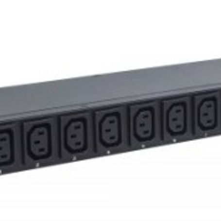 Barra Multicontactos INTELLINET 8 salidas para montaje en rack de 19 Metal Negro Metal TL1 