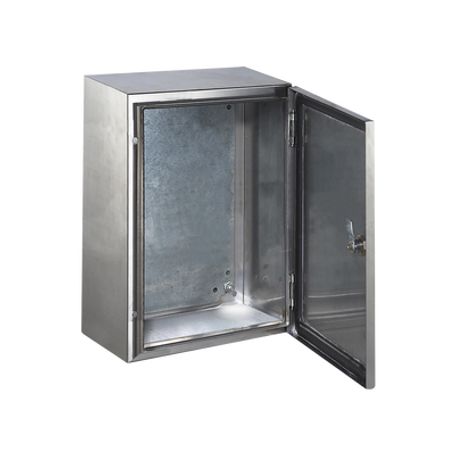 Gabinete De Acero Inoxidable Ip66 Uso En Intemperie (300 X 400 X 200 Mm) Con Placa Interna Galvanizada.