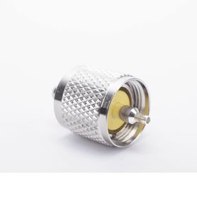conector uhf macho pl259 de anillo plegable para cable coaxial rg8x 9258 lmr240  niquel plata baquelita27959