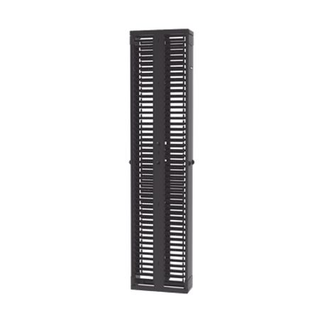 organizador vertical patchrunner™ doble frontal y posterior para rack abierto de 45 unidades 8in de ancho color negro183242